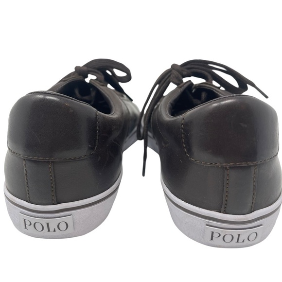 Polo Ralph Lauren Mens Size 10 Sayer Dark Brown Leather Shoes lace New main image 9